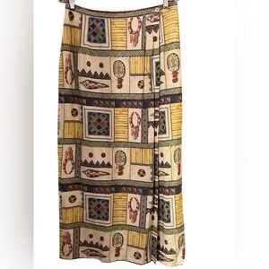 Marisa Christina Dead Stock VTG Southwestern Print Maxi Pull On Skirt Size 14